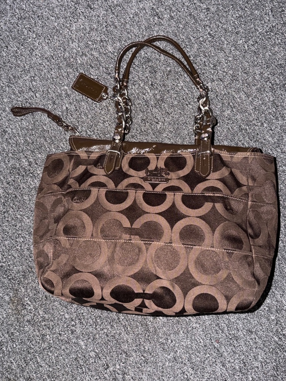 Coach Madison Tribeca Op Art sateen tote bag